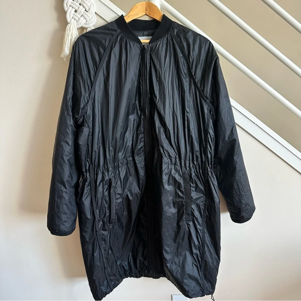 Athleta Parka Summit Primaloft Insulated Lightweight Zip Jacket Black Size Large